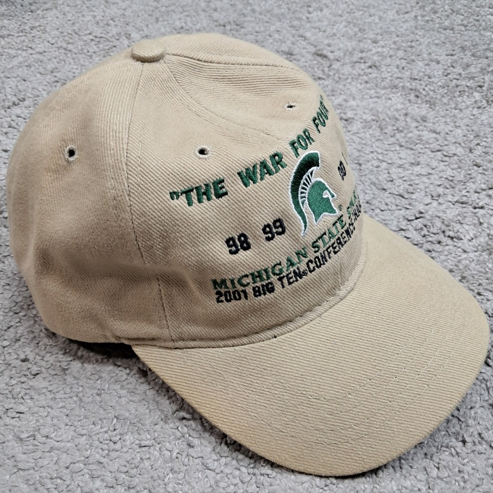 Michigan State Spartans 2001‎ Big Ten Champions Snapback Hat Tan Headmaster H21